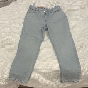 Levi's Classic Light Blue Cropped 501 Jeans size 29